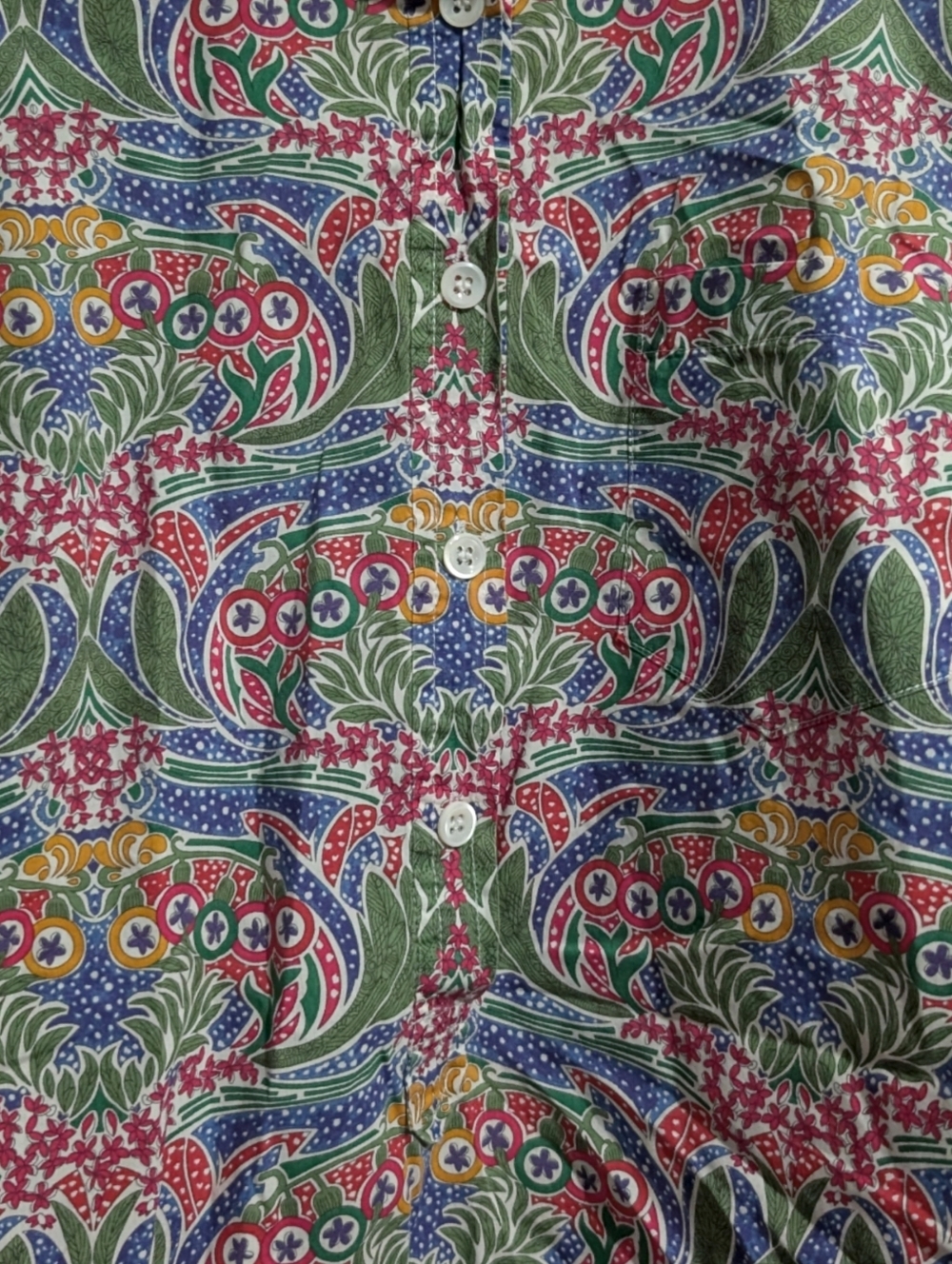 J. Crew Liberty Arts popover Meg's garden floral pullover button up blouse shirt - Picture 4 of 5